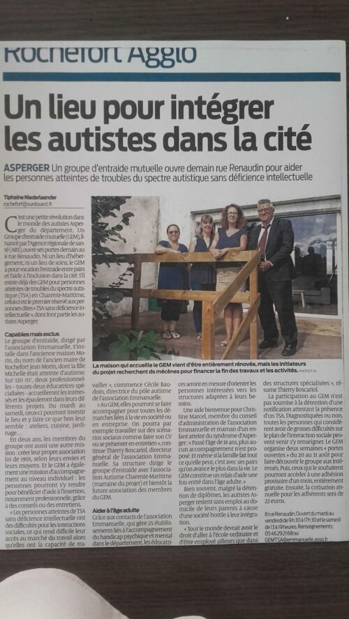Ouverture du GEM Autisme de Rochefort