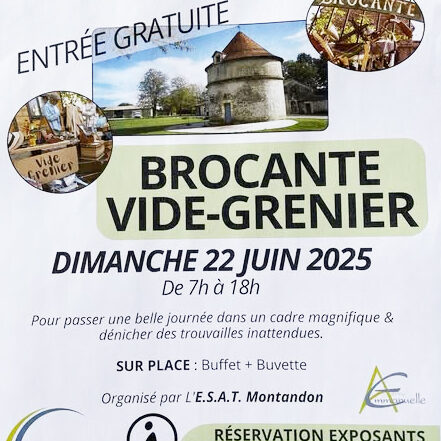 L'ESAT MONTANDON organise une brocante vide-grenier le 22/06/2025