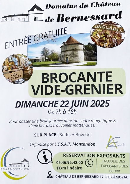 L'ESAT MONTANDON organise une brocante vide-grenier le 22/06/2025
