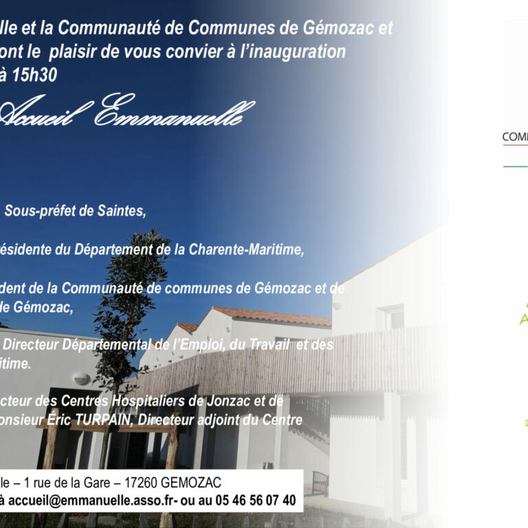 Inauguration de la Résidence Accueil Emmanuelle le vendredi 27 juin 2025 à 15h30
